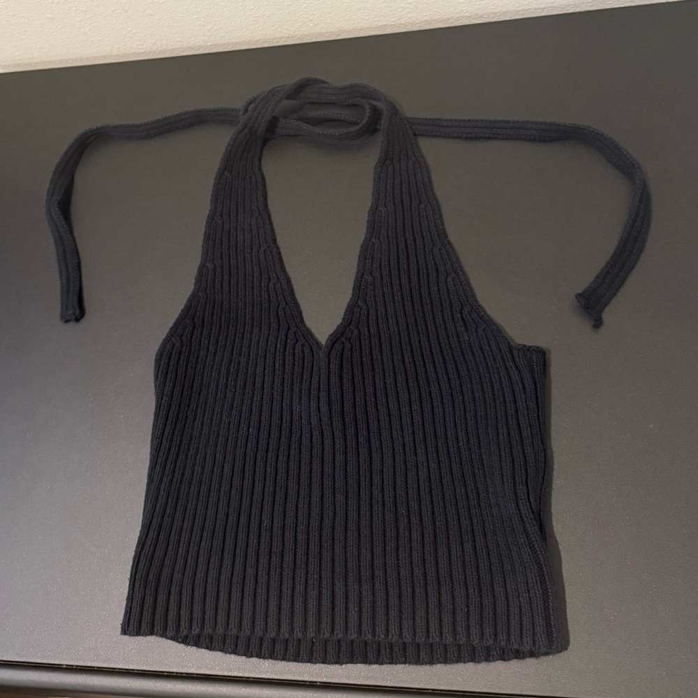 LA Hearts Black Halter Top